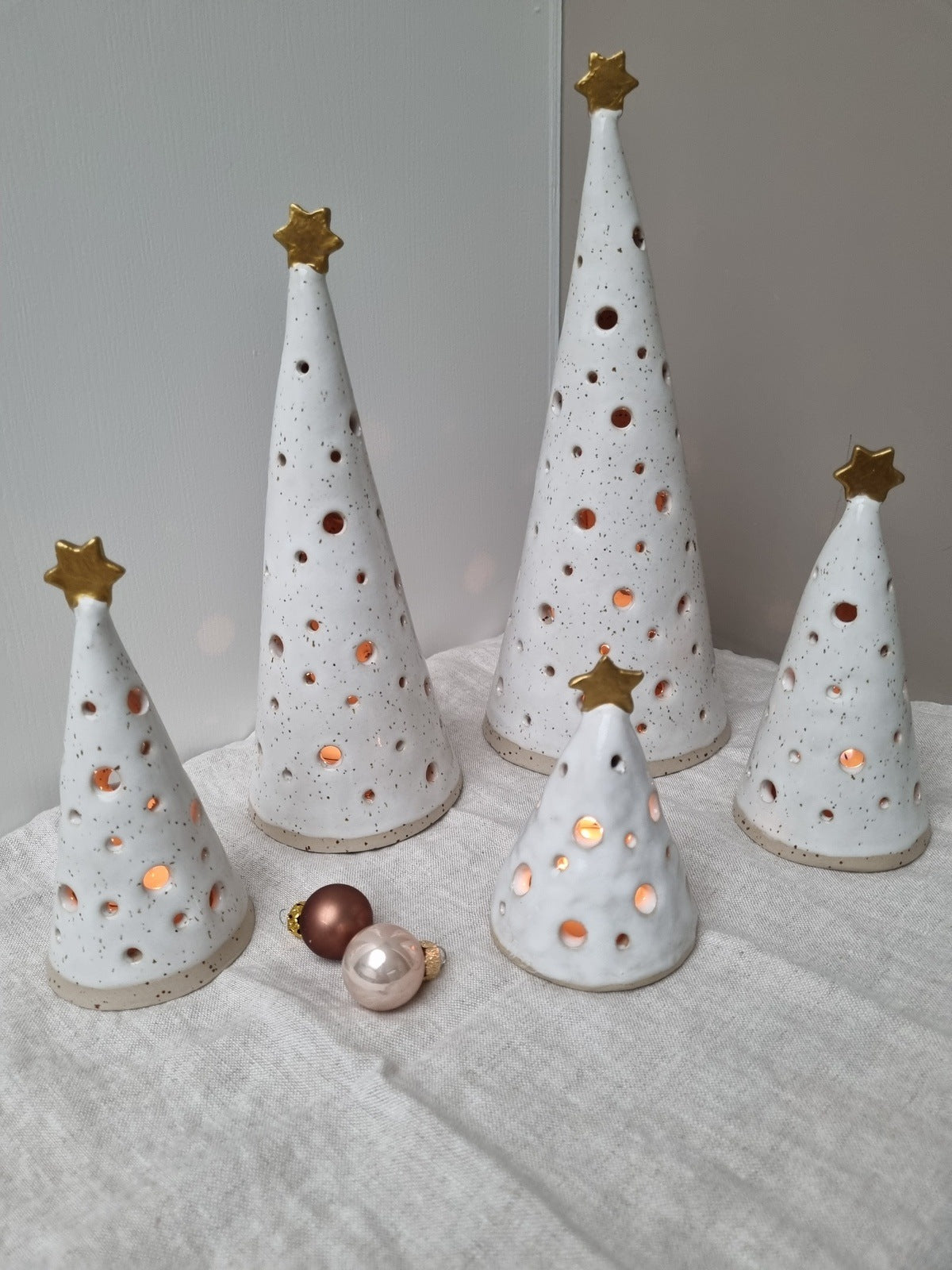 Handmade Ceramic Christmas tree lantern