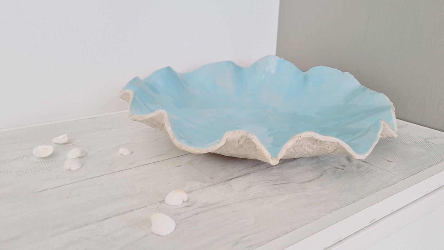 Ceramic teal coffee table display