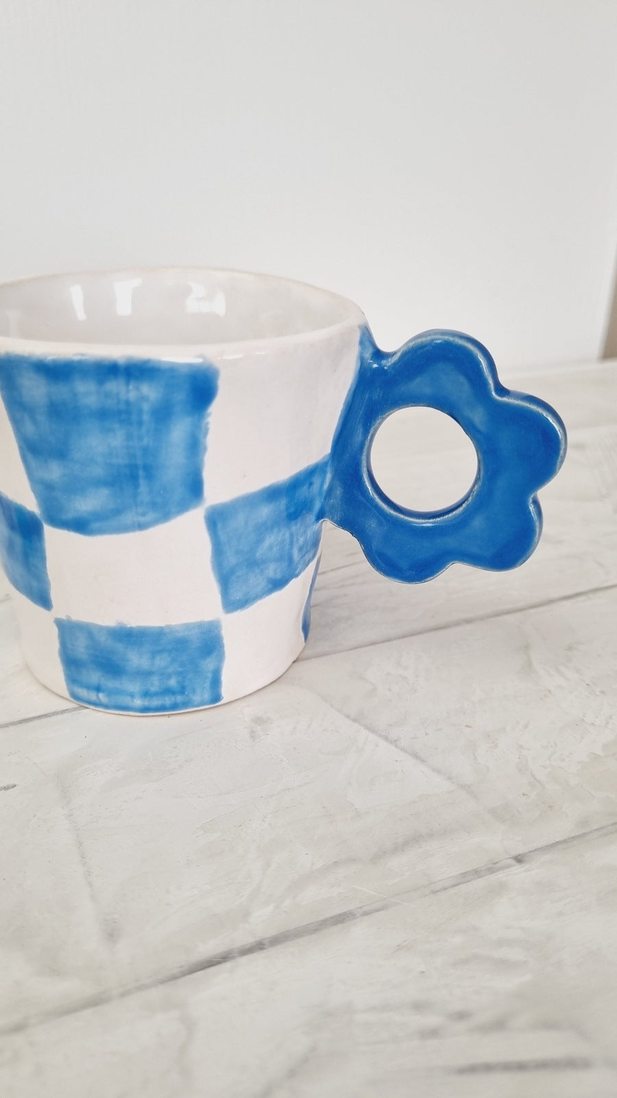 Handmade blue espresso cup