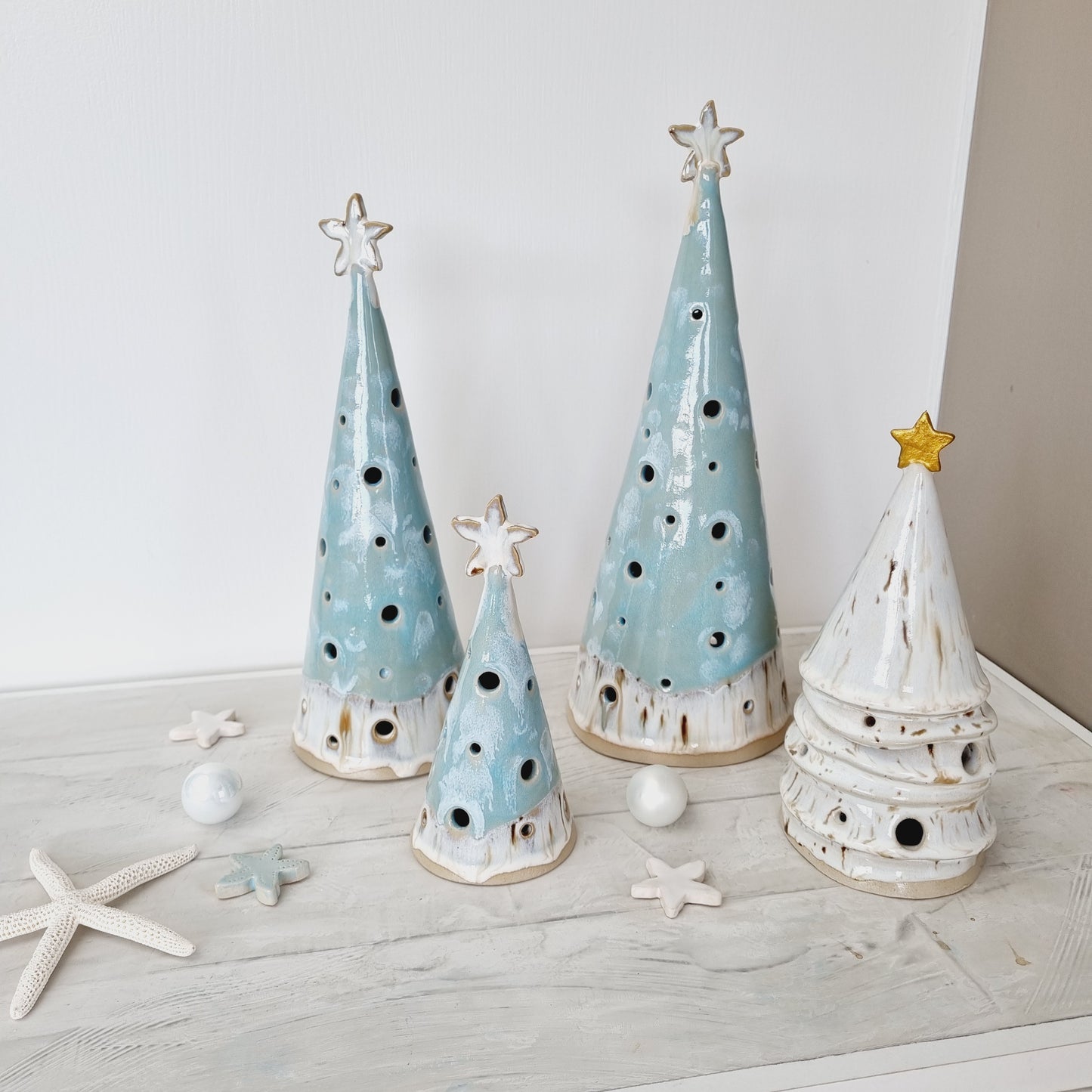 Coastal Ceramic Christmas Tree, beach theme