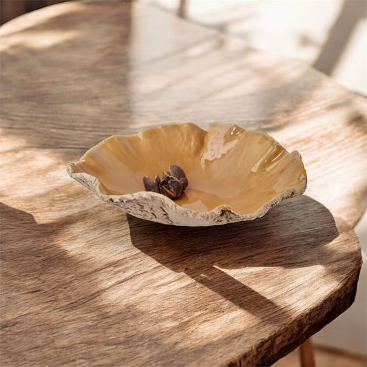 Modern rustic artistic bowl, decorative centerpiece