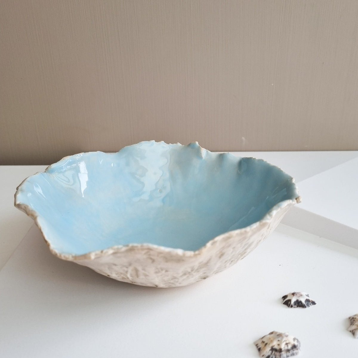 Oyster bowl handmade ceramic bowl inspired by the beach