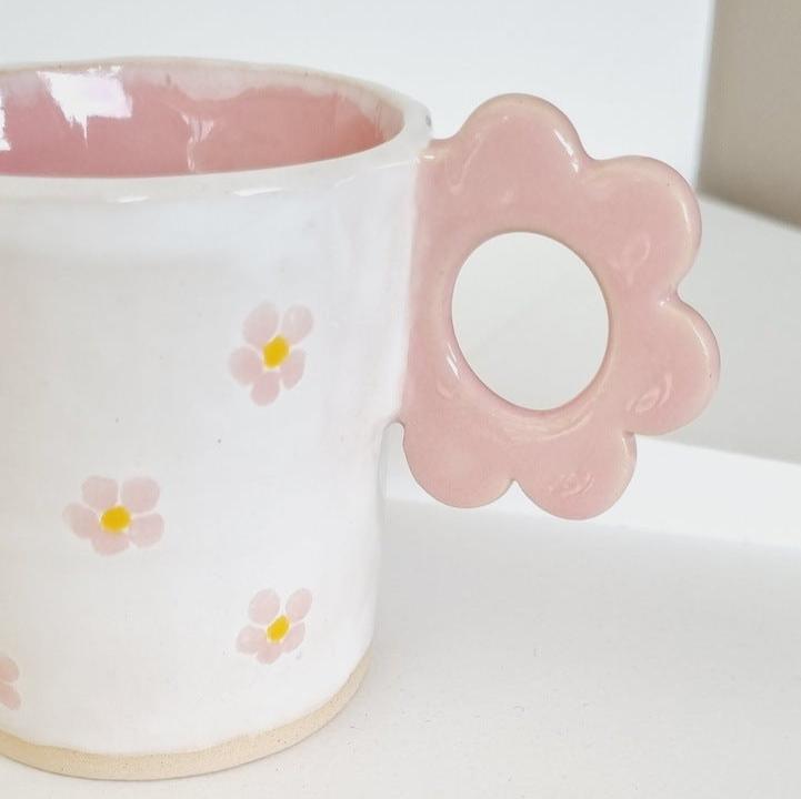 Lovely cup for girl pink and white