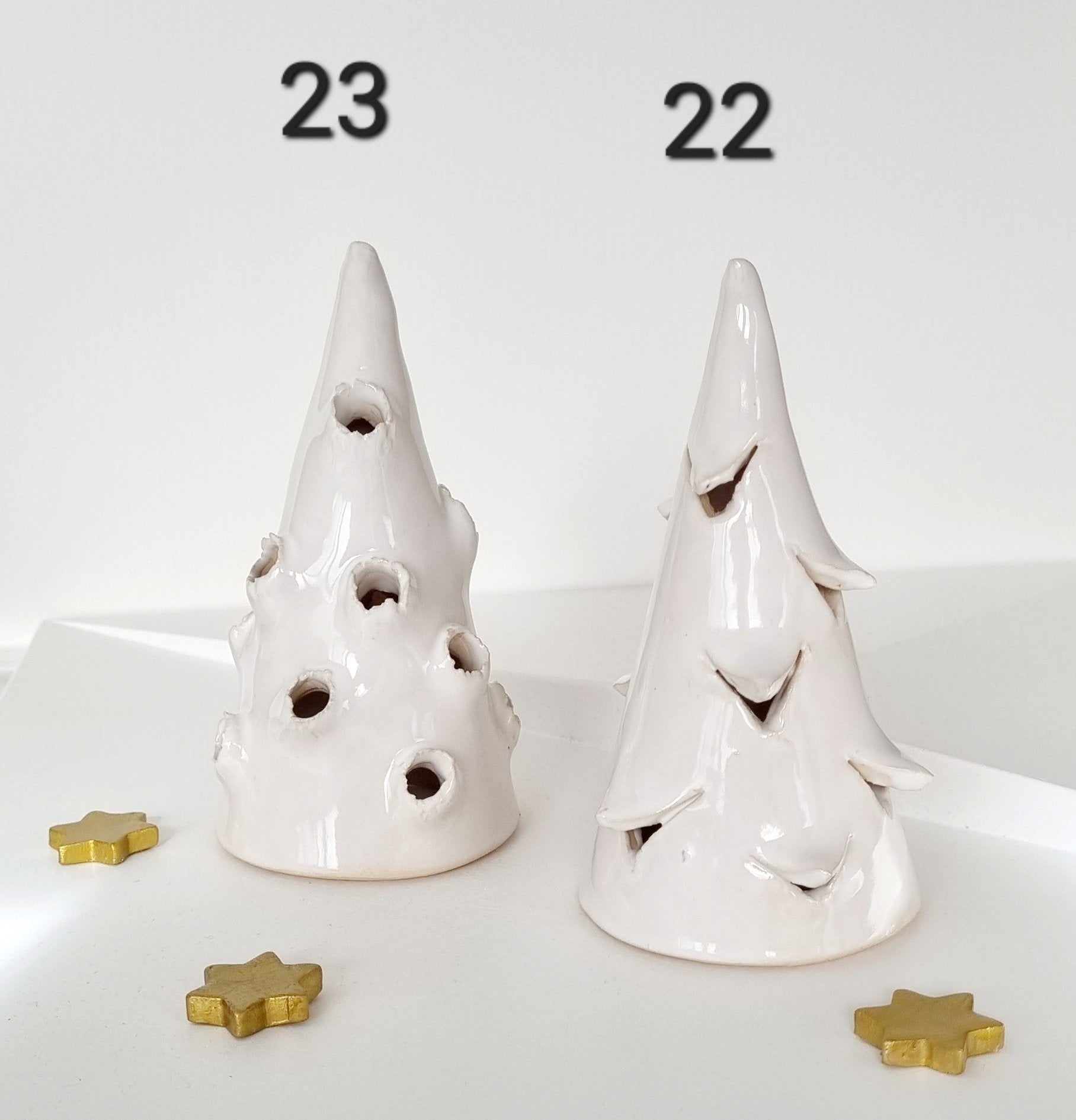 Handmade small ceramic trees