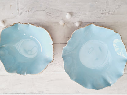 Turquoise beachy style bowls. Coastal decor